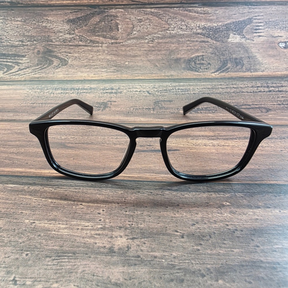 Warby Parker Arthur 100 Eyeglasses Jet Black Rectangular Frames 49-18-140